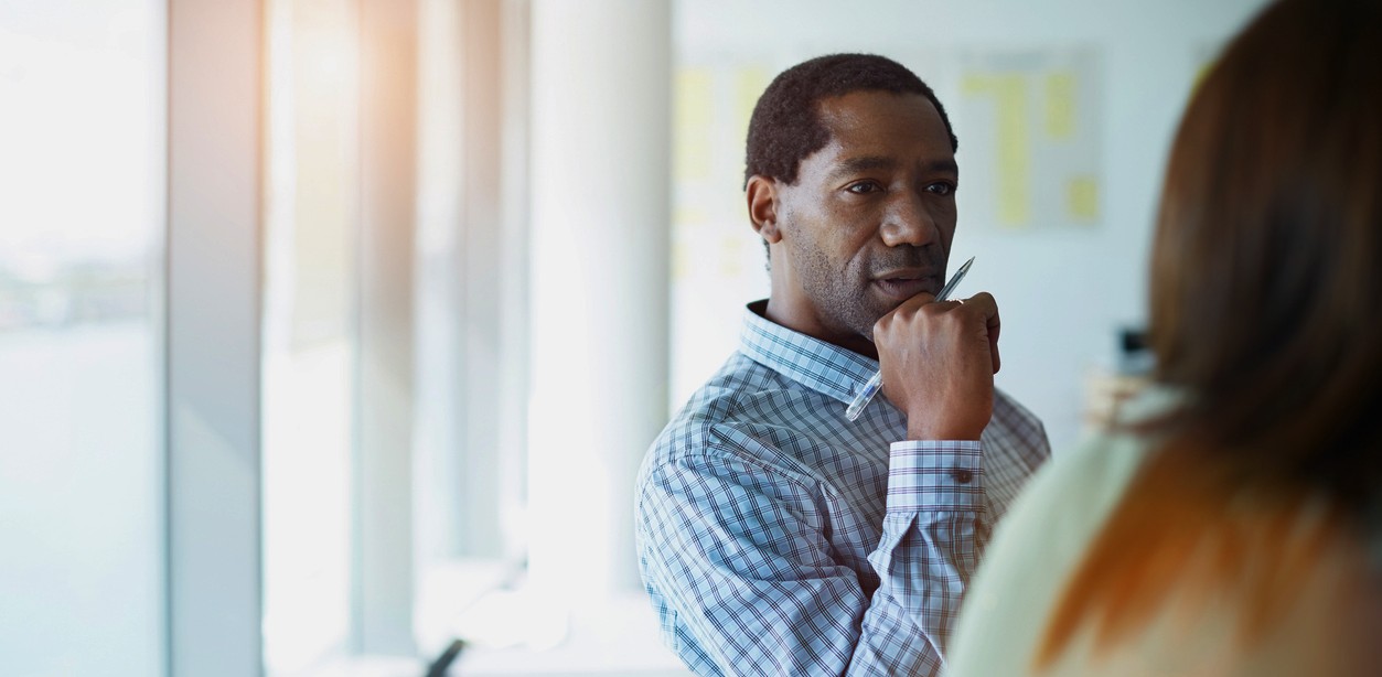 Business owner consulting with accountant